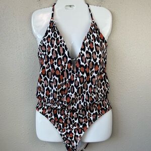 NWT Bar III Run Wild One Piece Swim Suit Size L